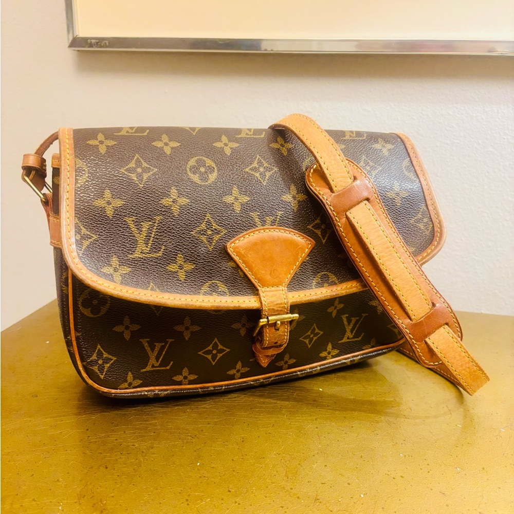 Louis Vuitton Tan Monogram Sologne Messenger Bag with Adjustable Strap